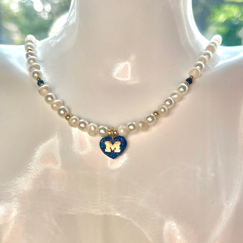 The Beaded Go Blue Necklace